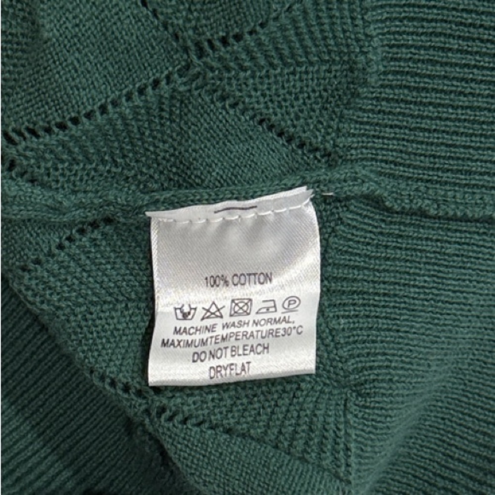 Vintage Green Short-Sleeve Knit Cardigan Sweater. Gently loved. - Picture 6 of 6
